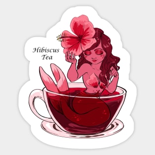 Hibiscus Tea Mermaid Sticker